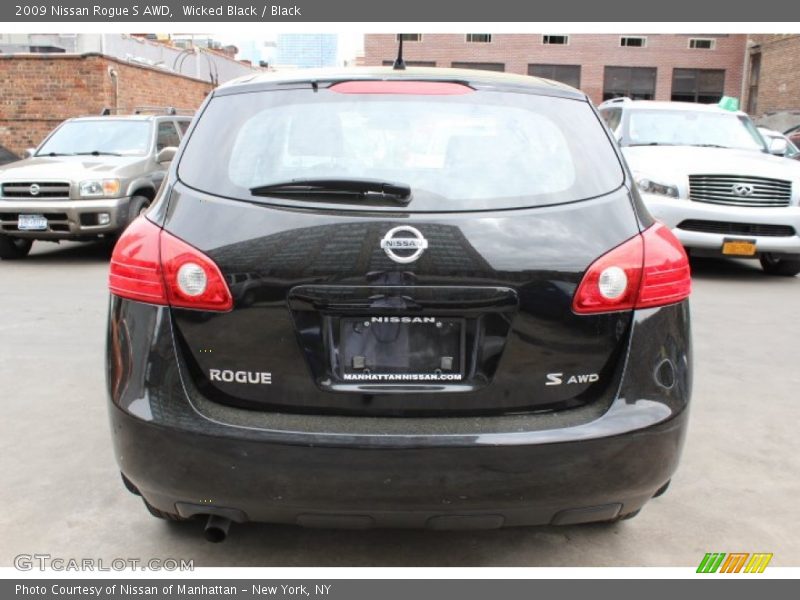 Wicked Black / Black 2009 Nissan Rogue S AWD