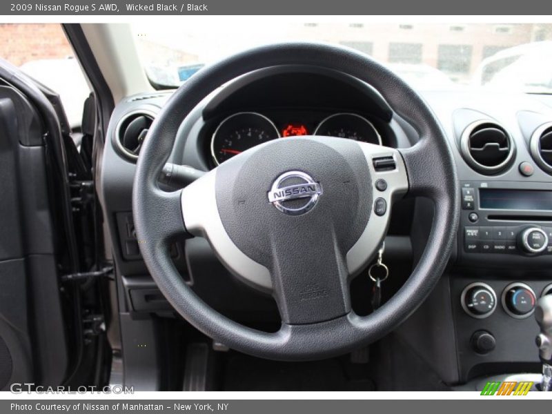 Wicked Black / Black 2009 Nissan Rogue S AWD