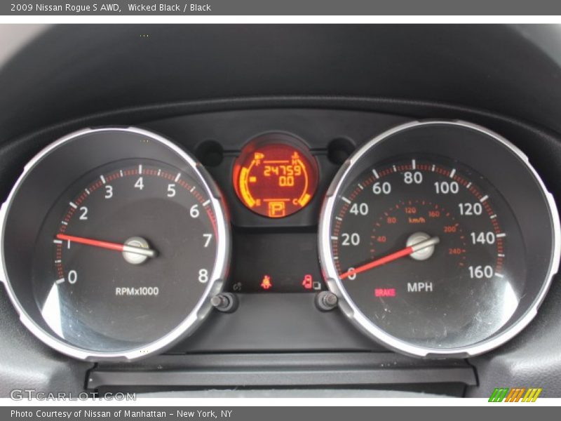 Wicked Black / Black 2009 Nissan Rogue S AWD