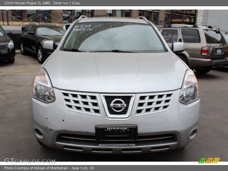Silver Ice / Gray 2009 Nissan Rogue SL AWD