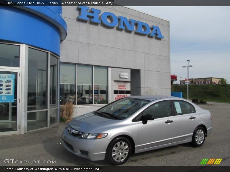 Alabaster Silver Metallic / Gray 2009 Honda Civic DX-VP Sedan