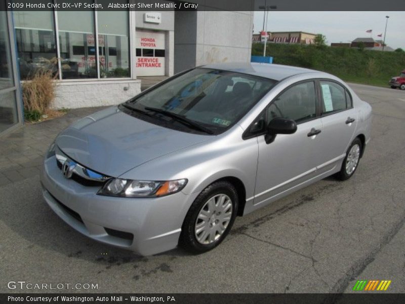 Alabaster Silver Metallic / Gray 2009 Honda Civic DX-VP Sedan
