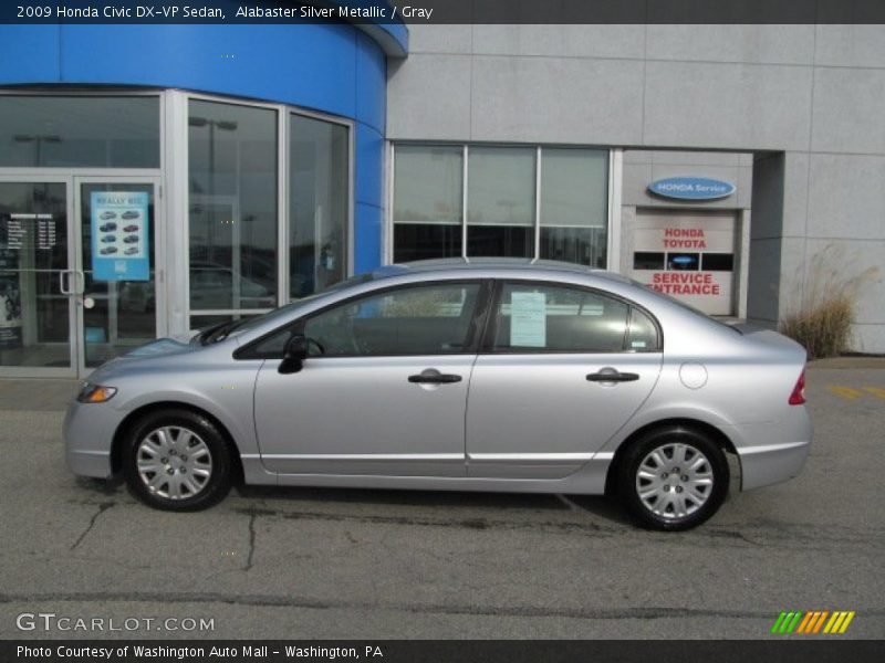 Alabaster Silver Metallic / Gray 2009 Honda Civic DX-VP Sedan