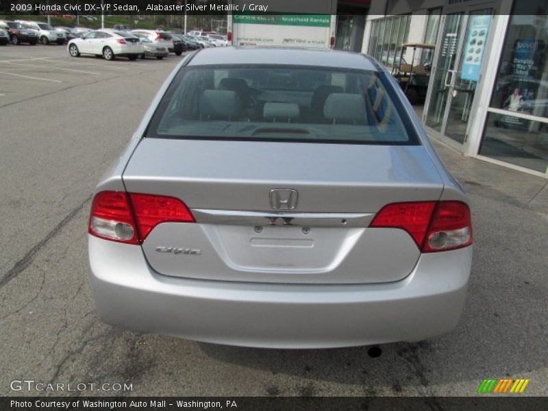 Alabaster Silver Metallic / Gray 2009 Honda Civic DX-VP Sedan