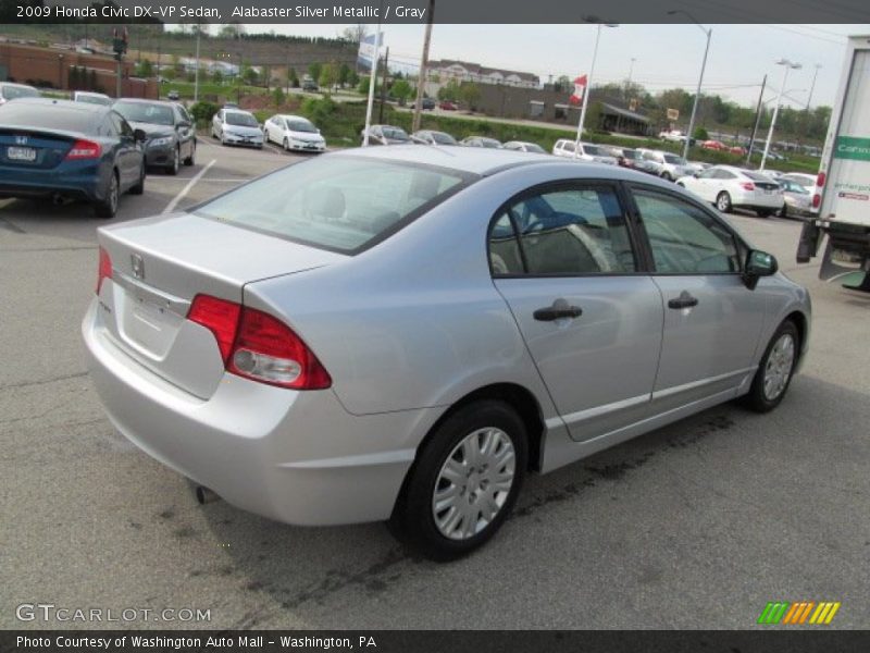 Alabaster Silver Metallic / Gray 2009 Honda Civic DX-VP Sedan