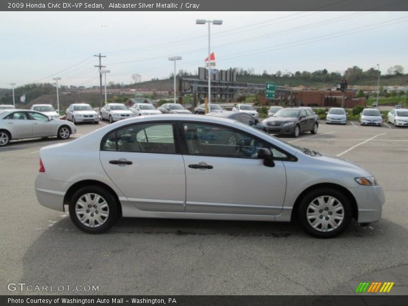 Alabaster Silver Metallic / Gray 2009 Honda Civic DX-VP Sedan