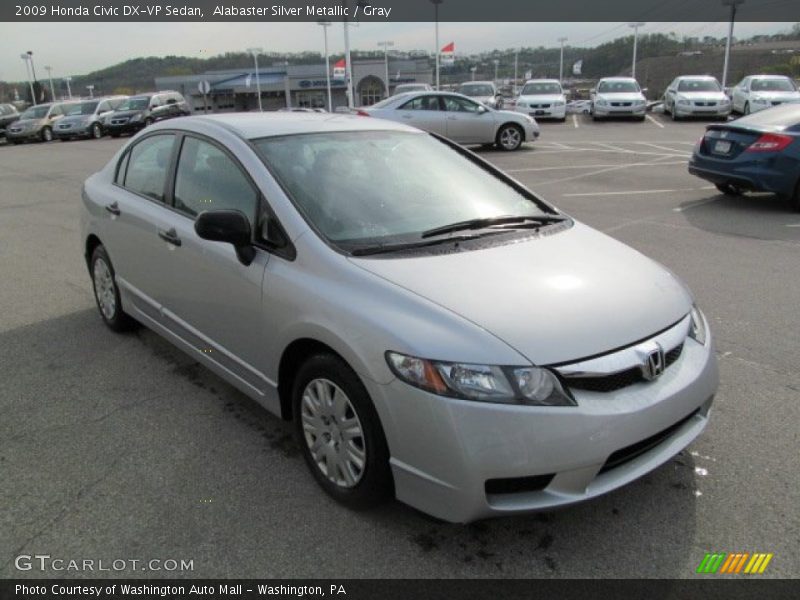Alabaster Silver Metallic / Gray 2009 Honda Civic DX-VP Sedan