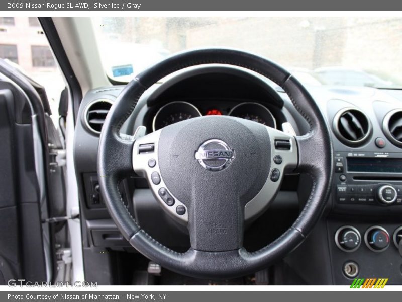 Silver Ice / Gray 2009 Nissan Rogue SL AWD