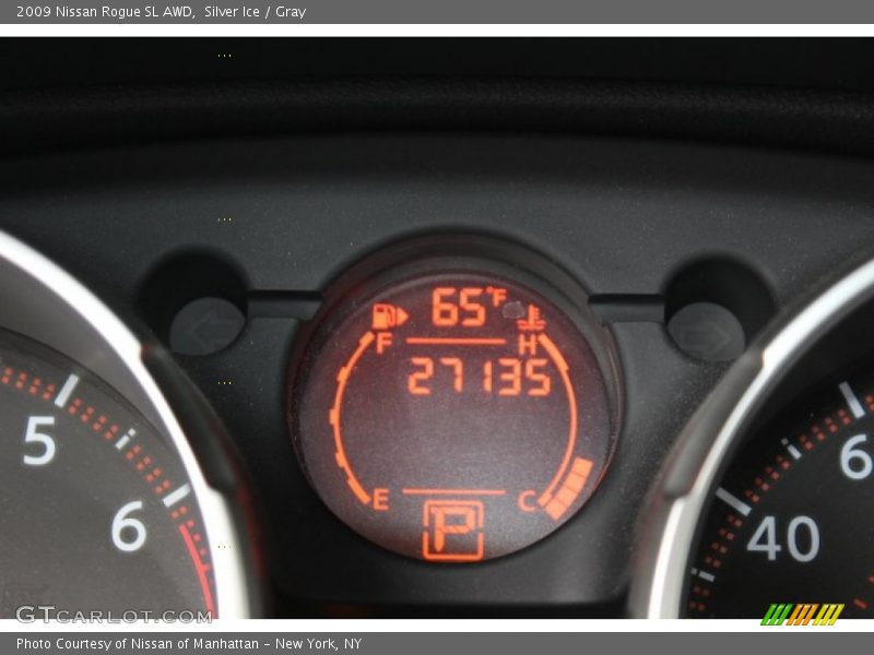Silver Ice / Gray 2009 Nissan Rogue SL AWD