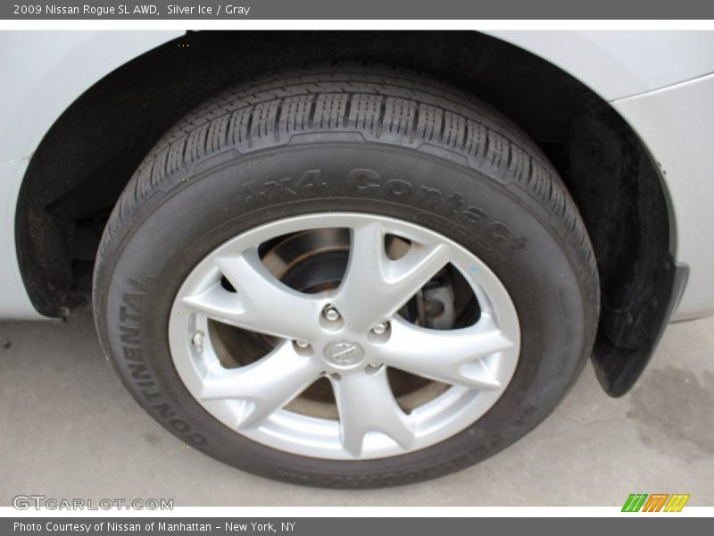 Silver Ice / Gray 2009 Nissan Rogue SL AWD