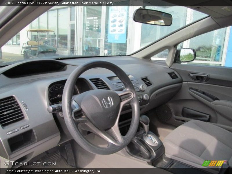 Alabaster Silver Metallic / Gray 2009 Honda Civic DX-VP Sedan