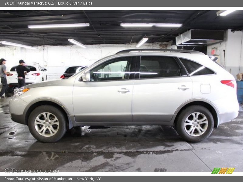 Liquid Silver / Beige 2010 Hyundai Veracruz GLS