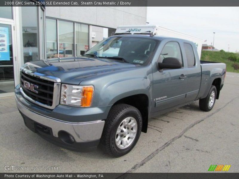 Stealth Gray Metallic / Ebony 2008 GMC Sierra 1500 SLE Extended Cab