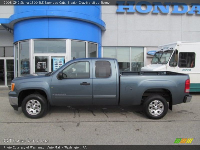 Stealth Gray Metallic / Ebony 2008 GMC Sierra 1500 SLE Extended Cab