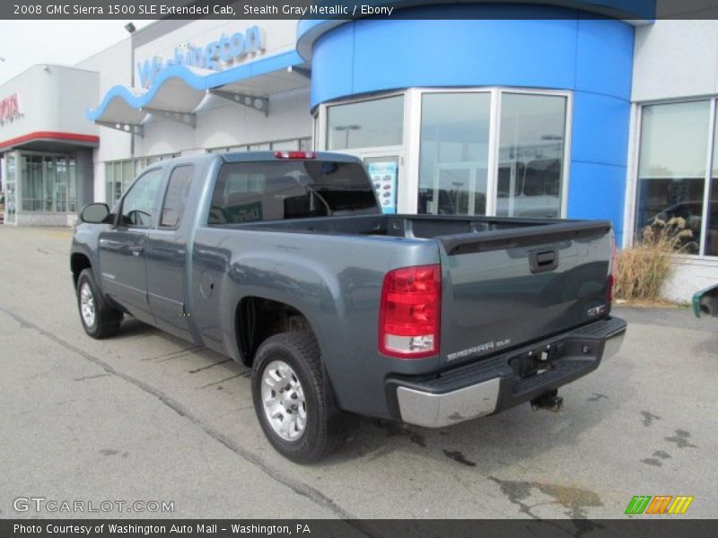 Stealth Gray Metallic / Ebony 2008 GMC Sierra 1500 SLE Extended Cab