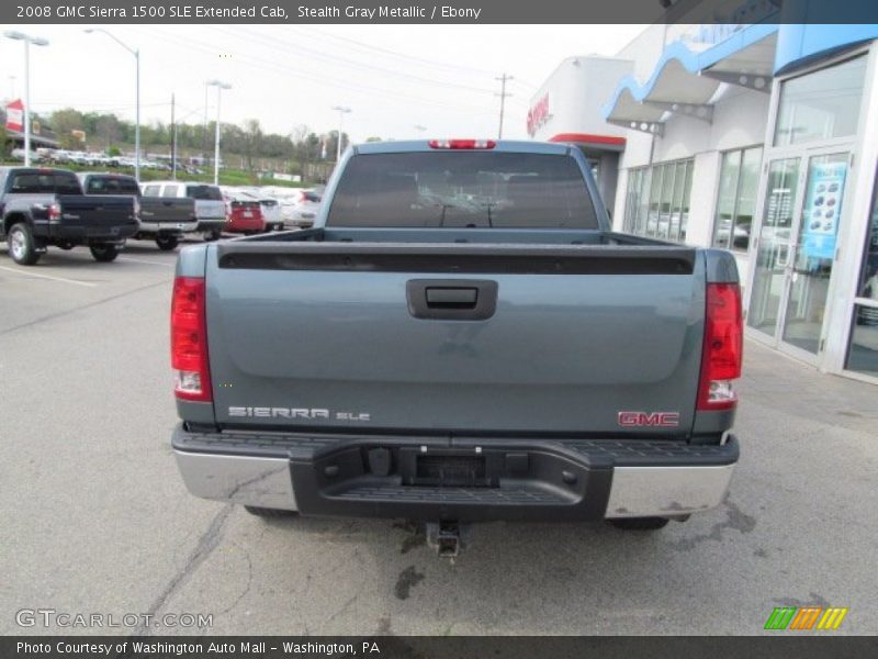 Stealth Gray Metallic / Ebony 2008 GMC Sierra 1500 SLE Extended Cab