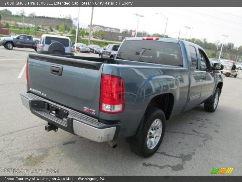 Stealth Gray Metallic / Ebony 2008 GMC Sierra 1500 SLE Extended Cab