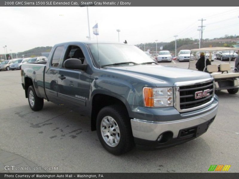 Stealth Gray Metallic / Ebony 2008 GMC Sierra 1500 SLE Extended Cab