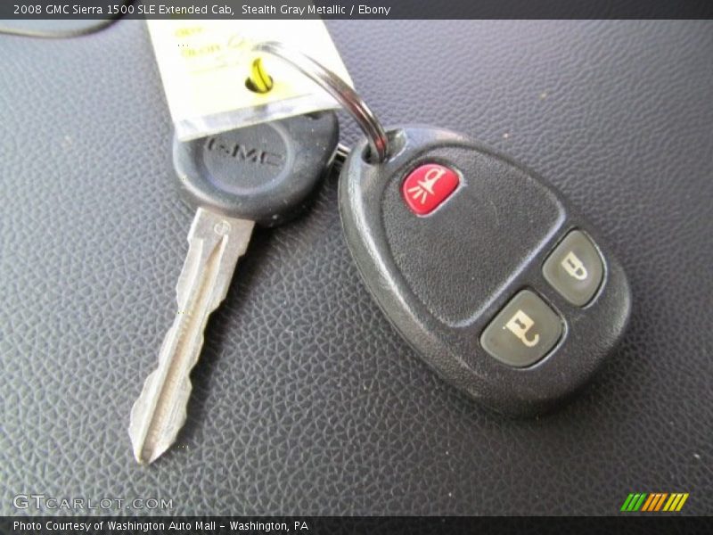 Stealth Gray Metallic / Ebony 2008 GMC Sierra 1500 SLE Extended Cab