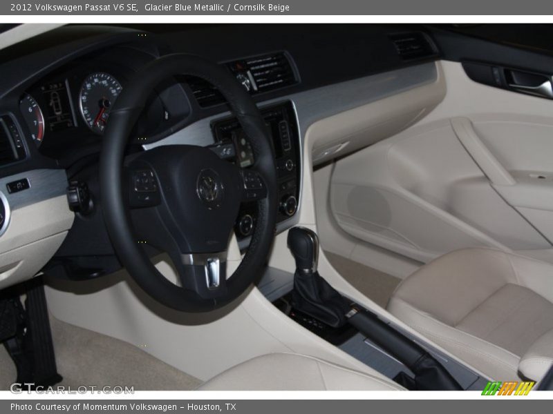 Glacier Blue Metallic / Cornsilk Beige 2012 Volkswagen Passat V6 SE