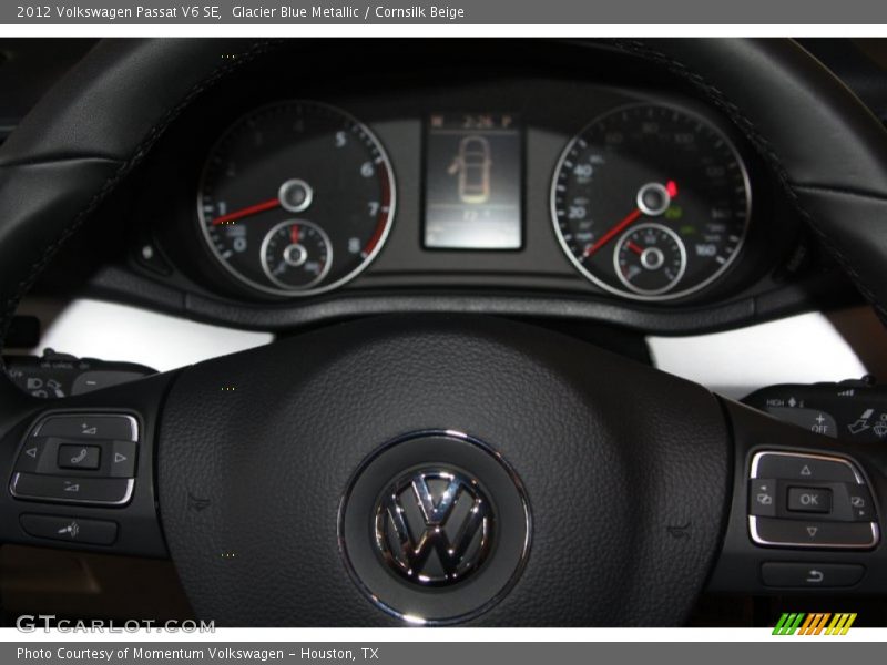 Glacier Blue Metallic / Cornsilk Beige 2012 Volkswagen Passat V6 SE