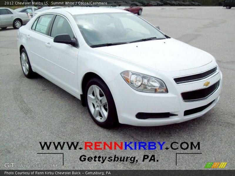 Summit White / Cocoa/Cashmere 2012 Chevrolet Malibu LS