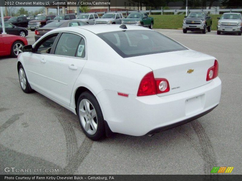 Summit White / Cocoa/Cashmere 2012 Chevrolet Malibu LS