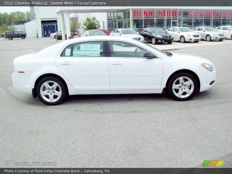 Summit White / Cocoa/Cashmere 2012 Chevrolet Malibu LS