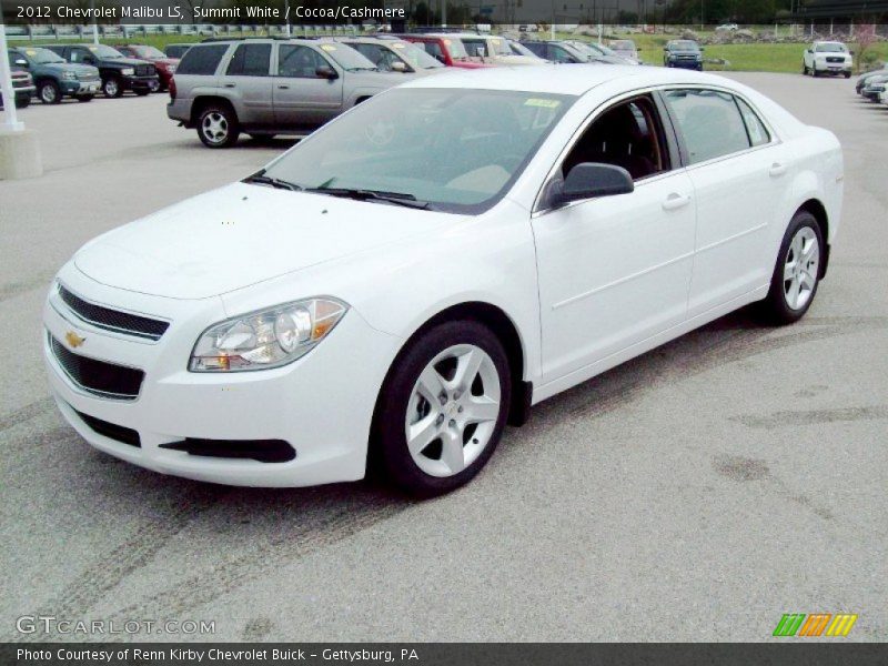 Summit White / Cocoa/Cashmere 2012 Chevrolet Malibu LS