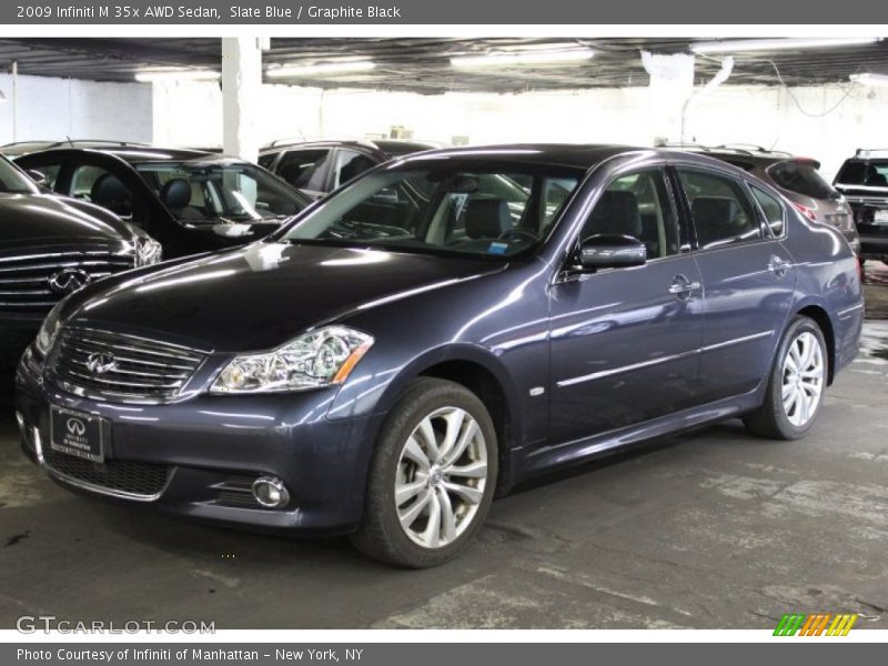 Slate Blue / Graphite Black 2009 Infiniti M 35x AWD Sedan