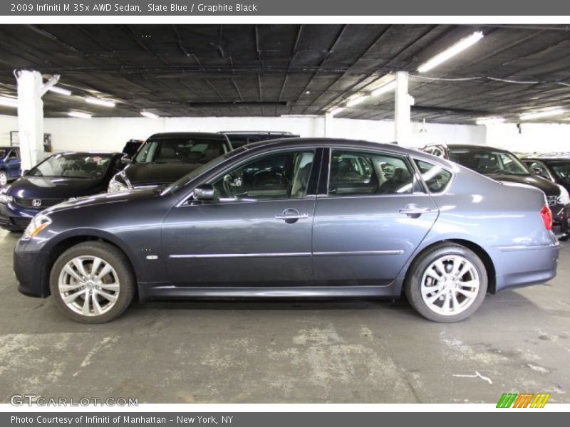 Slate Blue / Graphite Black 2009 Infiniti M 35x AWD Sedan