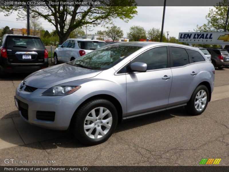 Liquid Platinum Metallic / Black 2008 Mazda CX-7 Sport