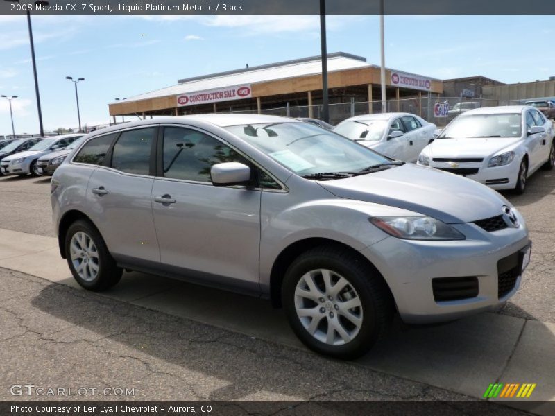 Liquid Platinum Metallic / Black 2008 Mazda CX-7 Sport