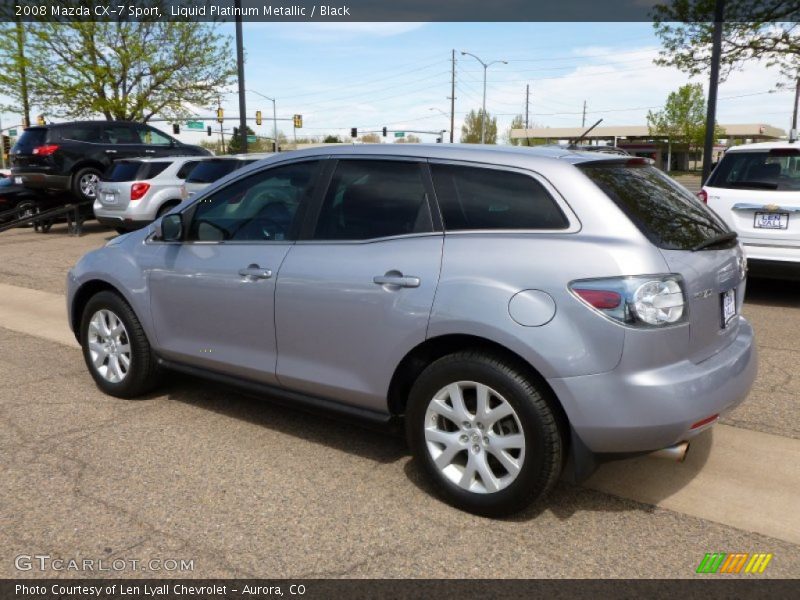 Liquid Platinum Metallic / Black 2008 Mazda CX-7 Sport
