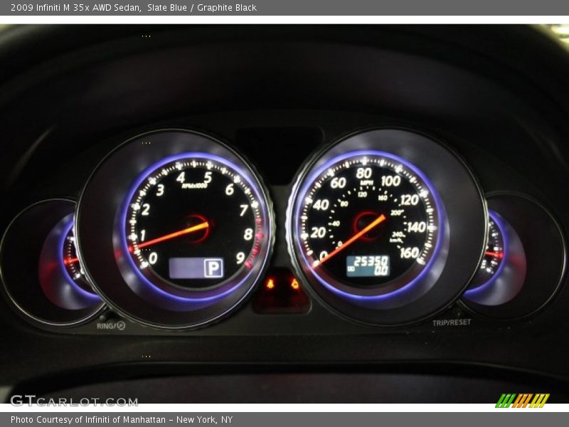 Slate Blue / Graphite Black 2009 Infiniti M 35x AWD Sedan