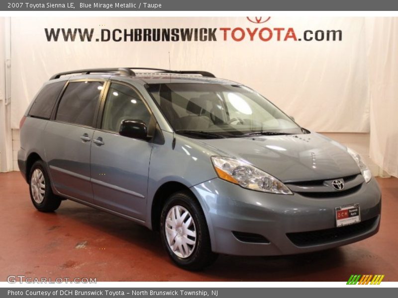 Blue Mirage Metallic / Taupe 2007 Toyota Sienna LE