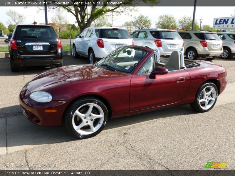 Garnet Red Mica / Parchment 2003 Mazda MX-5 Miata LS Roadster