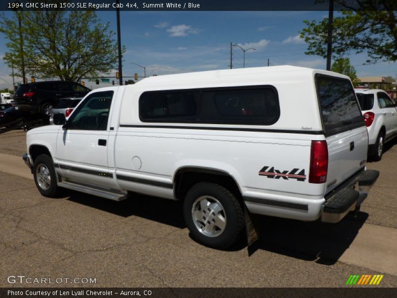 Summit White / Blue 1994 GMC Sierra 1500 SLE Regular Cab 4x4