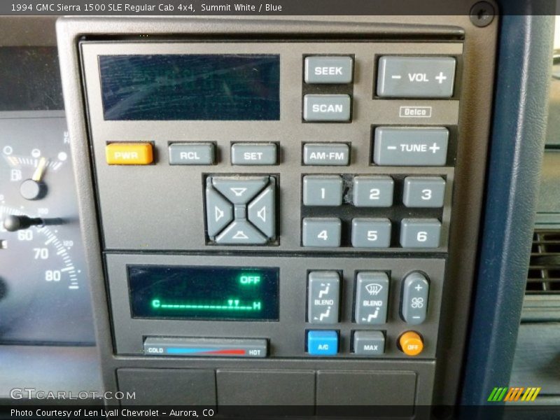 Controls of 1994 Sierra 1500 SLE Regular Cab 4x4
