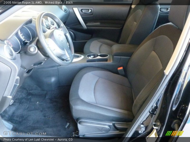 Wicked Black / Black 2008 Nissan Rogue SL AWD