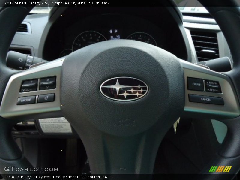 Graphite Gray Metallic / Off Black 2012 Subaru Legacy 2.5i