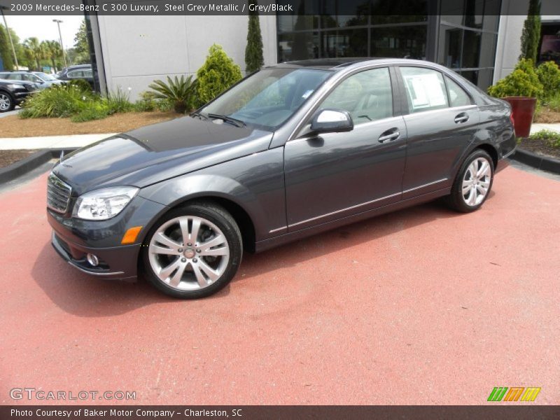 Steel Grey Metallic / Grey/Black 2009 Mercedes-Benz C 300 Luxury