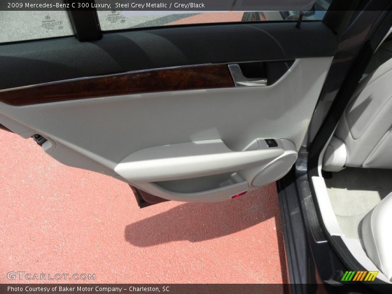 Steel Grey Metallic / Grey/Black 2009 Mercedes-Benz C 300 Luxury