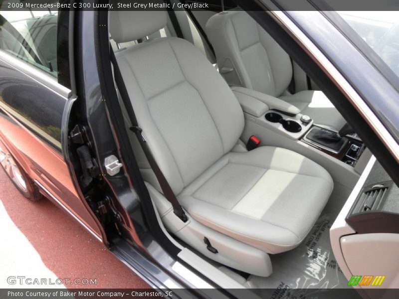 Steel Grey Metallic / Grey/Black 2009 Mercedes-Benz C 300 Luxury