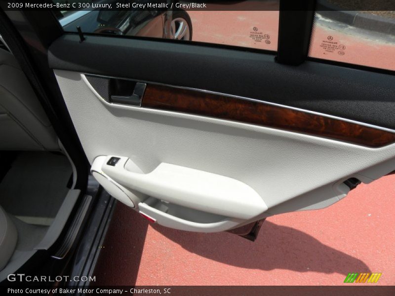 Steel Grey Metallic / Grey/Black 2009 Mercedes-Benz C 300 Luxury