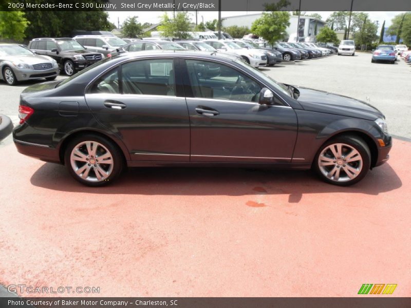Steel Grey Metallic / Grey/Black 2009 Mercedes-Benz C 300 Luxury