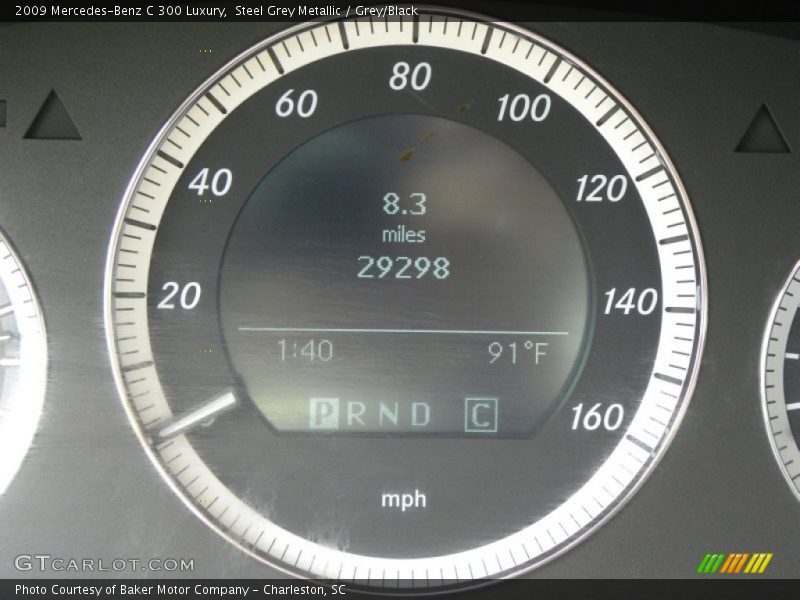 Steel Grey Metallic / Grey/Black 2009 Mercedes-Benz C 300 Luxury