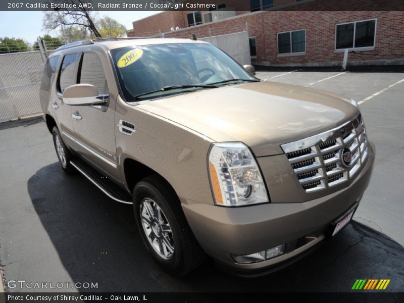 Radiant Bronze / Cocoa/Light Cashmere 2007 Cadillac Escalade AWD