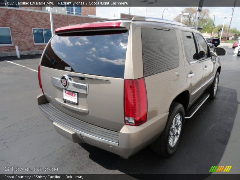 Radiant Bronze / Cocoa/Light Cashmere 2007 Cadillac Escalade AWD