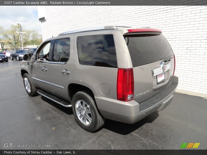 Radiant Bronze / Cocoa/Light Cashmere 2007 Cadillac Escalade AWD